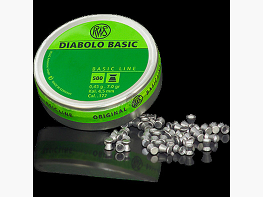 RWS Diabolos Basic - Kal. 4,5 mm - 0,45g - 500 Stck.