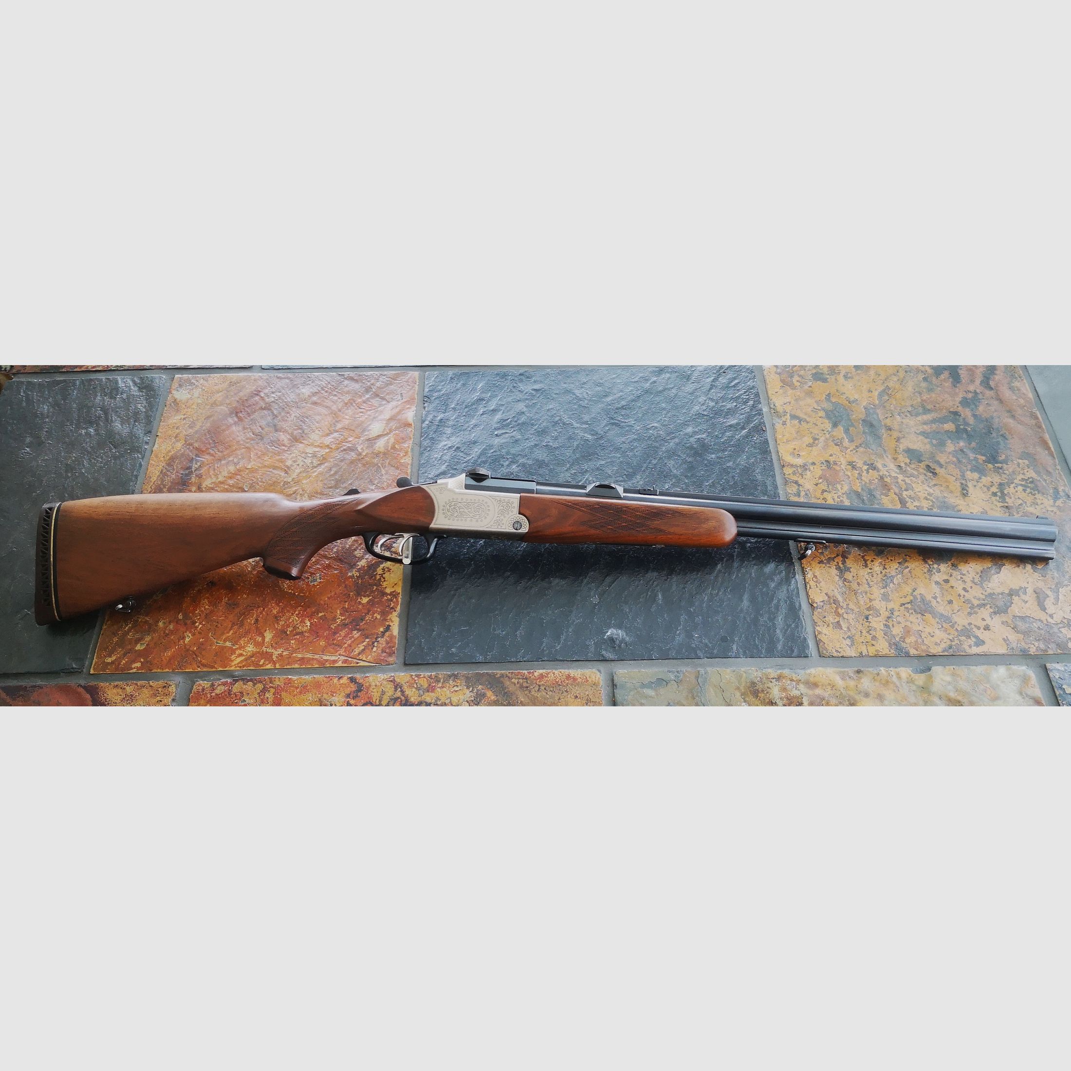 Blaser BBF 5,6x50 R Magnum 16/70 mit Handspannung, Bockbüchsflinte.