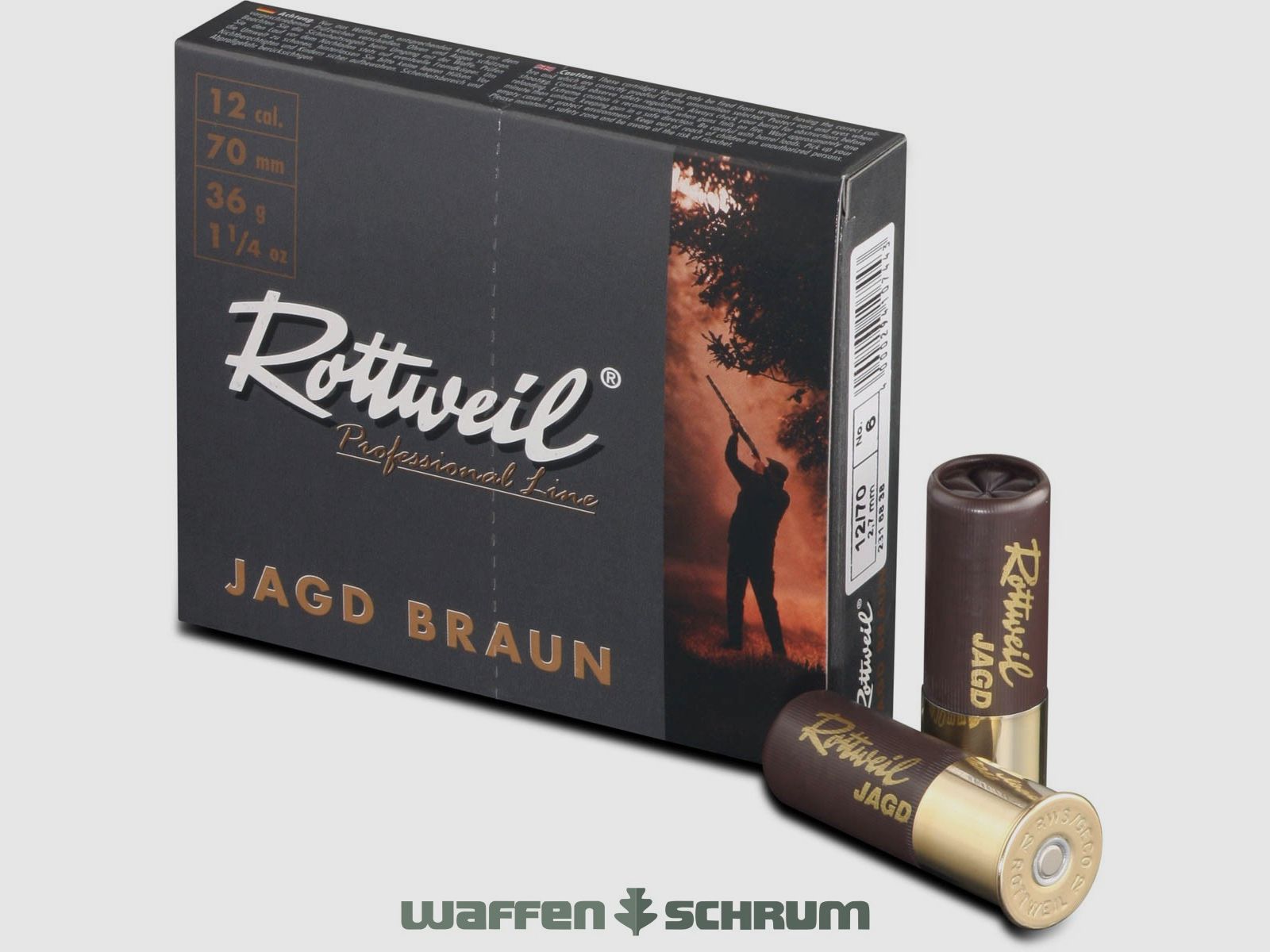 Rottweil Jagd braun Plastik 12/70 3,0mm - 36g