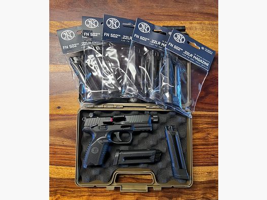 FN 502 (schwarz) + 7 Magazine