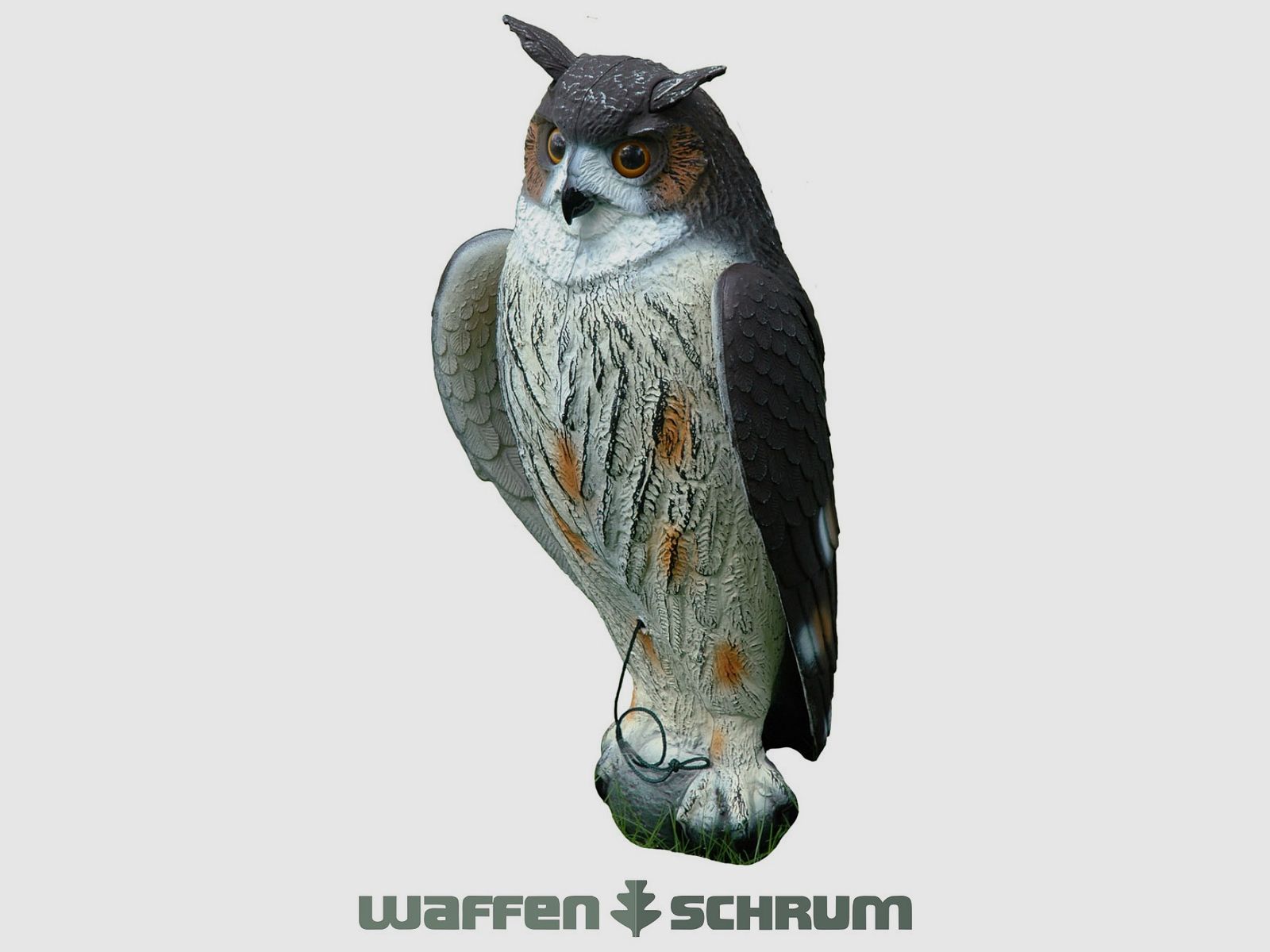 Hüttenuhu mit beweglichen Schwingen