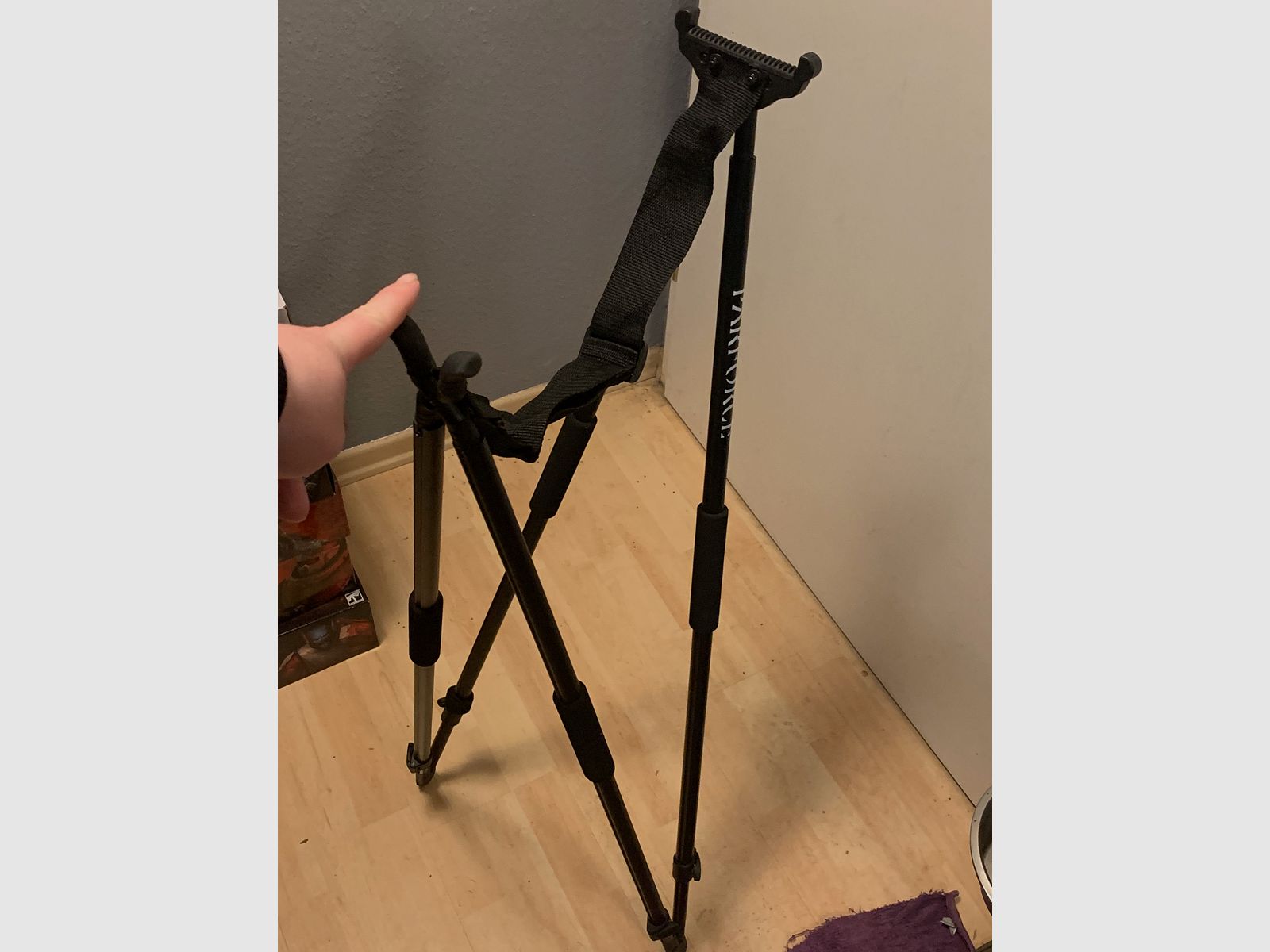 Parforce Zielstock P107 con bolsa Pirschstock Pirsch Stock soporte caza