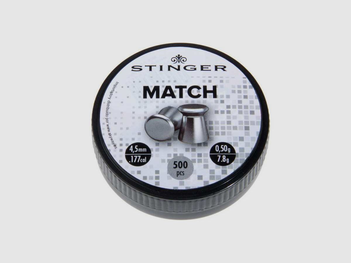 Boite de 500 plombs MATCH Stinger 4,5mm - tête plate
