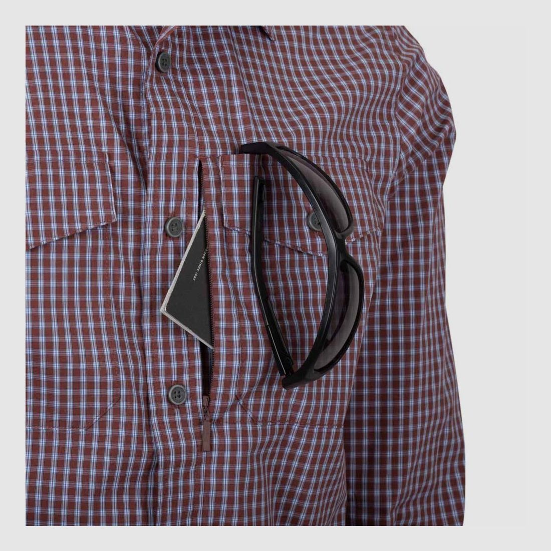 HELIKON-TEX COVERT CONCEALED CARRY SHIRT PHANTOM GREY CHECKERED