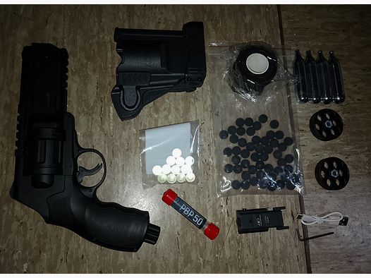 HDR 50 tr50 Marker Gen1 T4E Cal .50 Set Kit Pepper- Rubber- Glass- projectiles Holster Laser CO2 like new / new