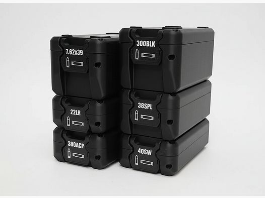 Filamelt ammunition box / 40 S&W / 'folding / locking lid' / cartridge box, ammo box