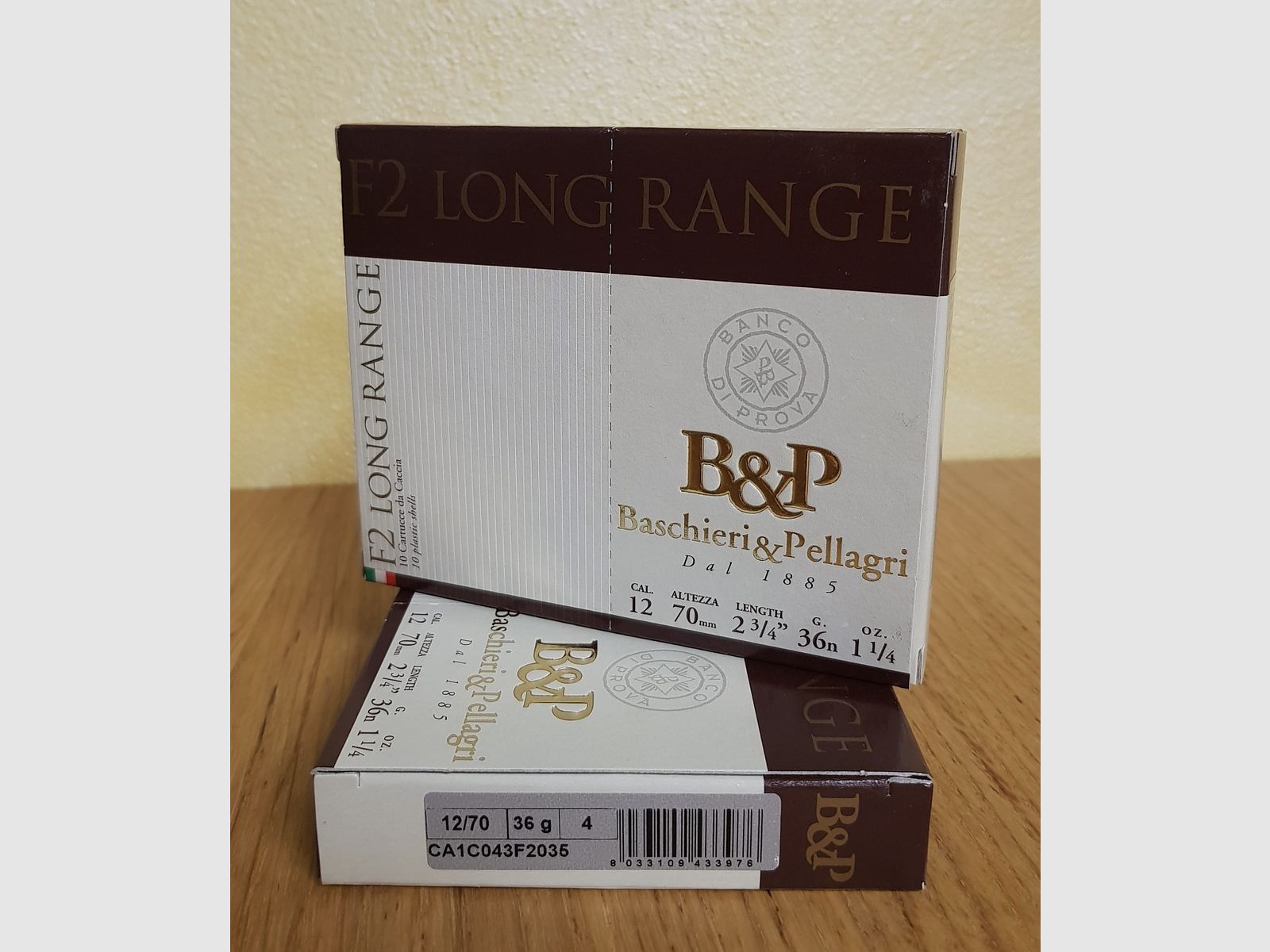 BASCHIERI & PELLAGRI Patronen F2 Long Range Kal. 12/70