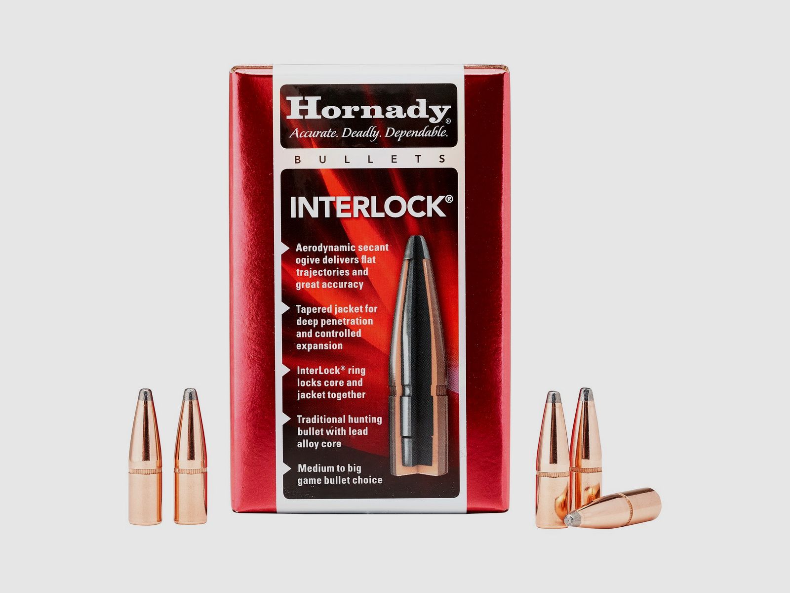 Hornady BULLETS .45/.458 350GR INTERLOCK RN – 50 Stk.