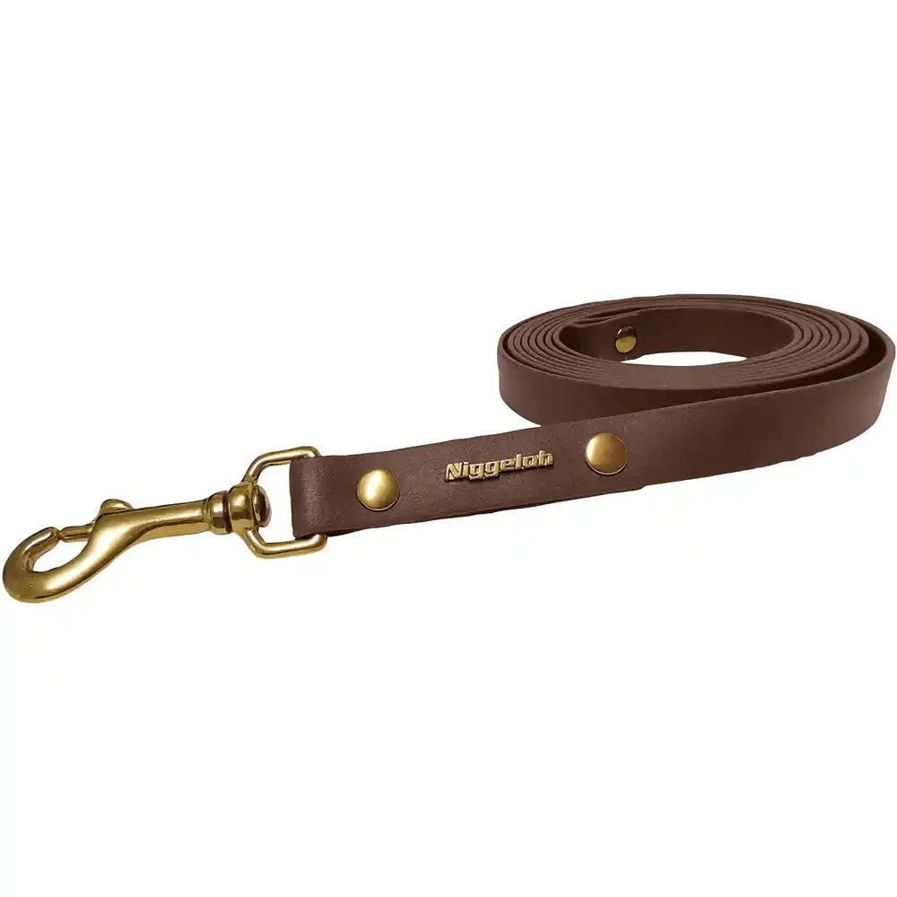 Niggeloh Schlepp- und Ausbildungsleine BioThane® Noble 3 m Nussbraun