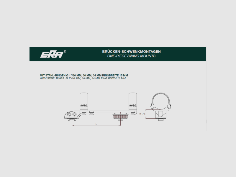 RECKNAGEL Montage BSM m. 30mmRinge einteilig - komplett 'G9Plus'