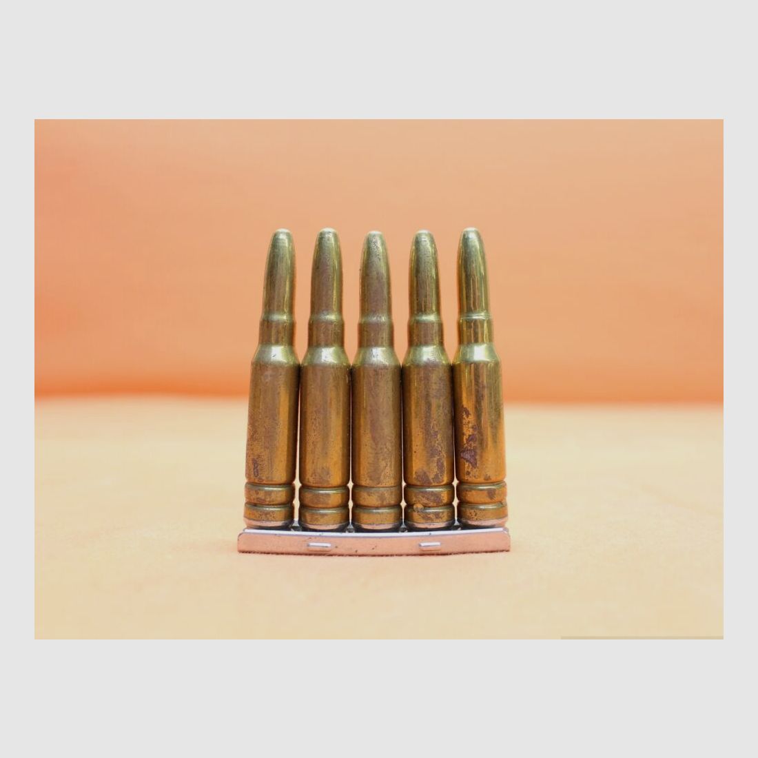 BUND SURPLUS Sammler-/Dekomunition .308Win Exerzierpatrone 7,62x51 BUND/ BGS 5 Stück incl. Ladestreifen FN FAL/G1