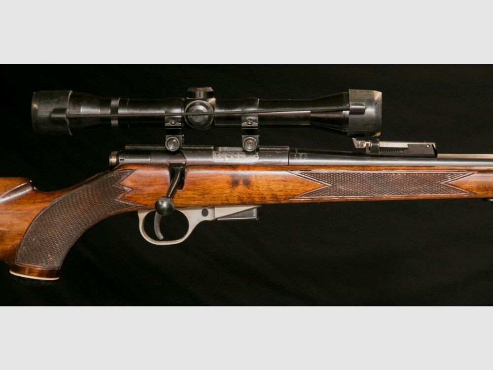 Caza de repetición rifle con mira telescópica calibre .22