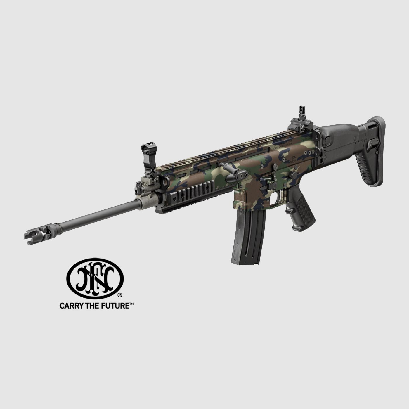 FN SCAR® 16S NRCH 5.56x45 30rd CAMO Woodland 16'', image 3 of 4