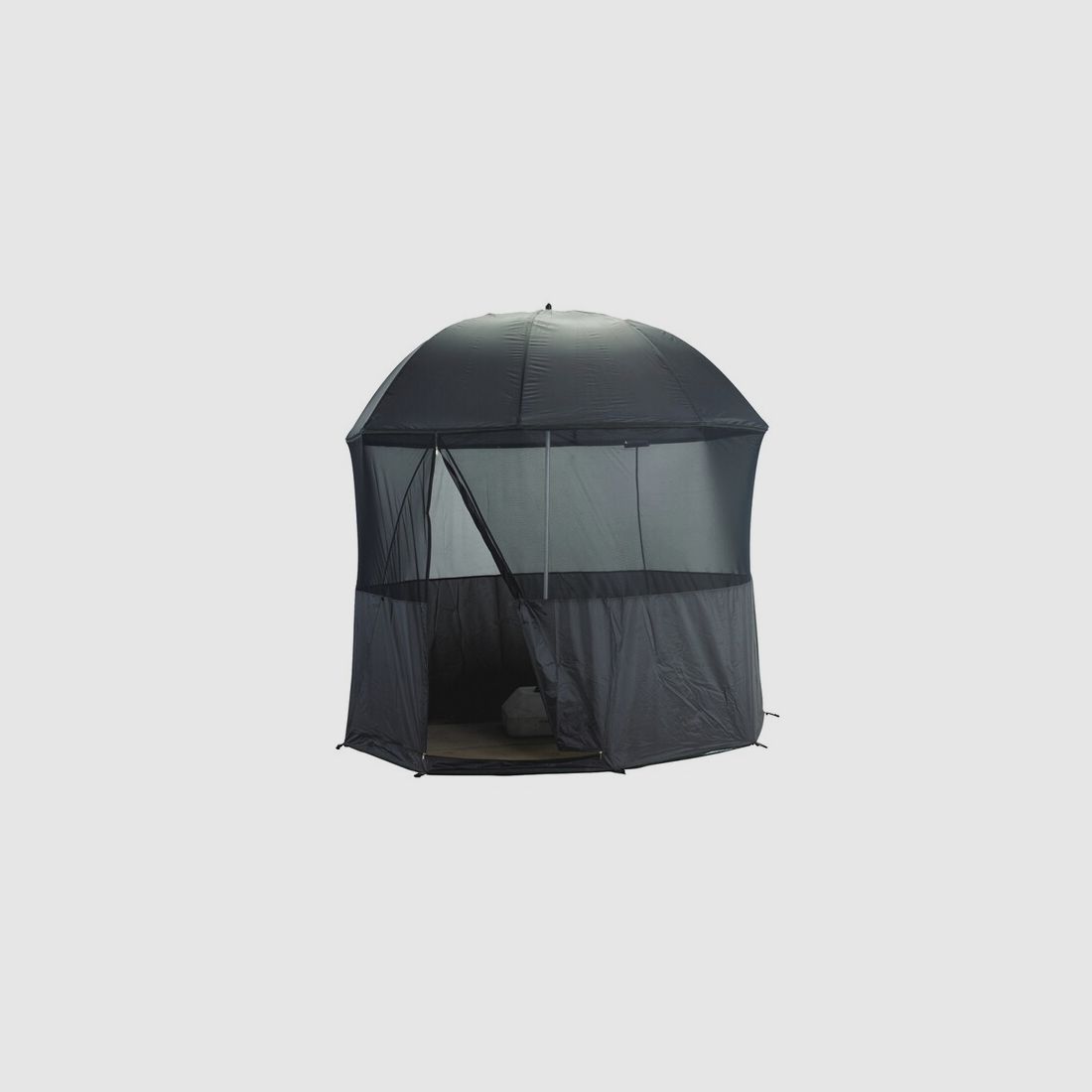 Behr Schirmzelt - 2,5m Durchmesser - 360° Fliegengitter - Dunkelgrün
