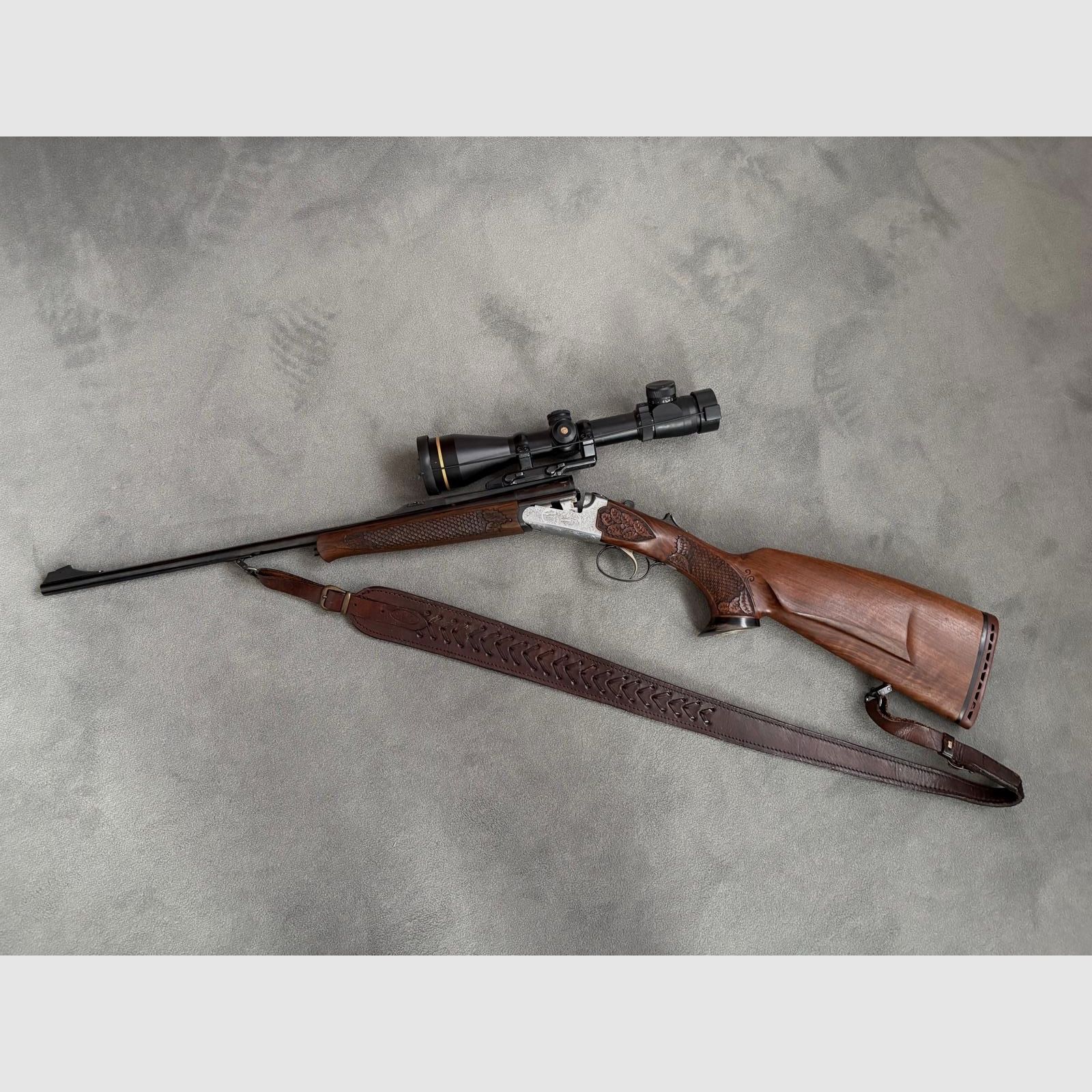 Kipplaufbüchse Sabatti 98, inkl. Optik, Waffenkoffer und Munition