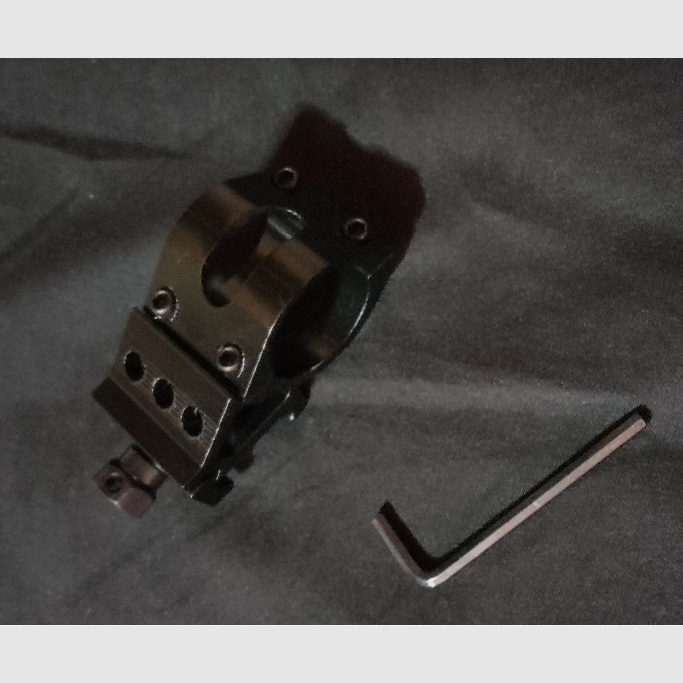 Zielfernrohr Picatinny Befestigung Montage Schnellspanner Taschenlampe 25,4mm  45° grad