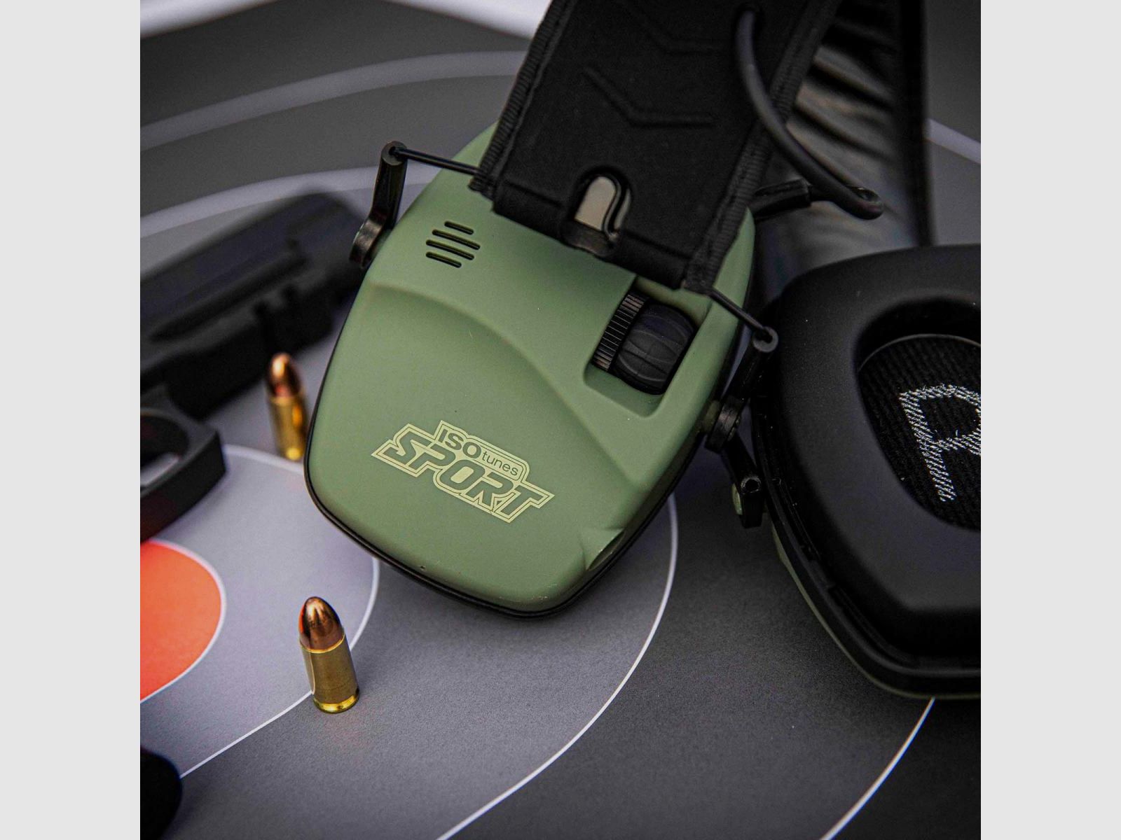 ISOTUNES Sport Defy Slim Protezione Acustica con Bluetooth / Verde