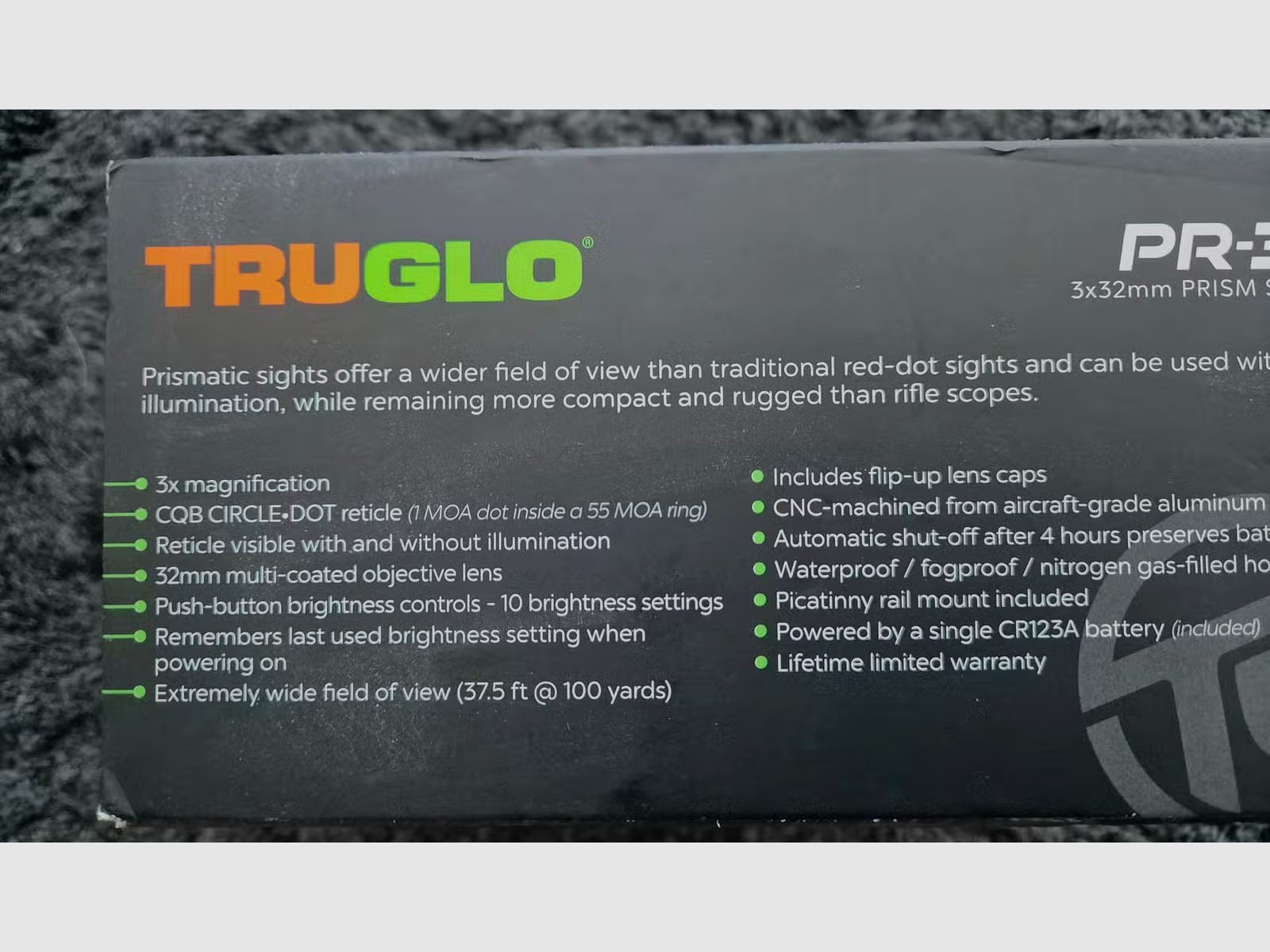 Airgun oder andere Bertha - Profi RED DOT Truglo Prisma pr3 3x32mm Jagd taktisches Gewehr Fernrohr beleuchtet 6 moa absehen rot punkt visier