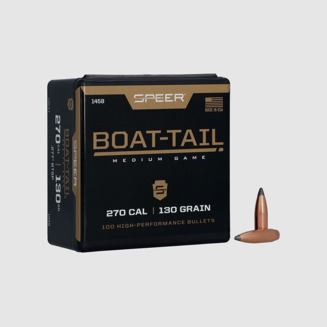 Pociski SPEER BOAT-TAIL - .277" - 130 GRA, zdjęcie 1 z 2