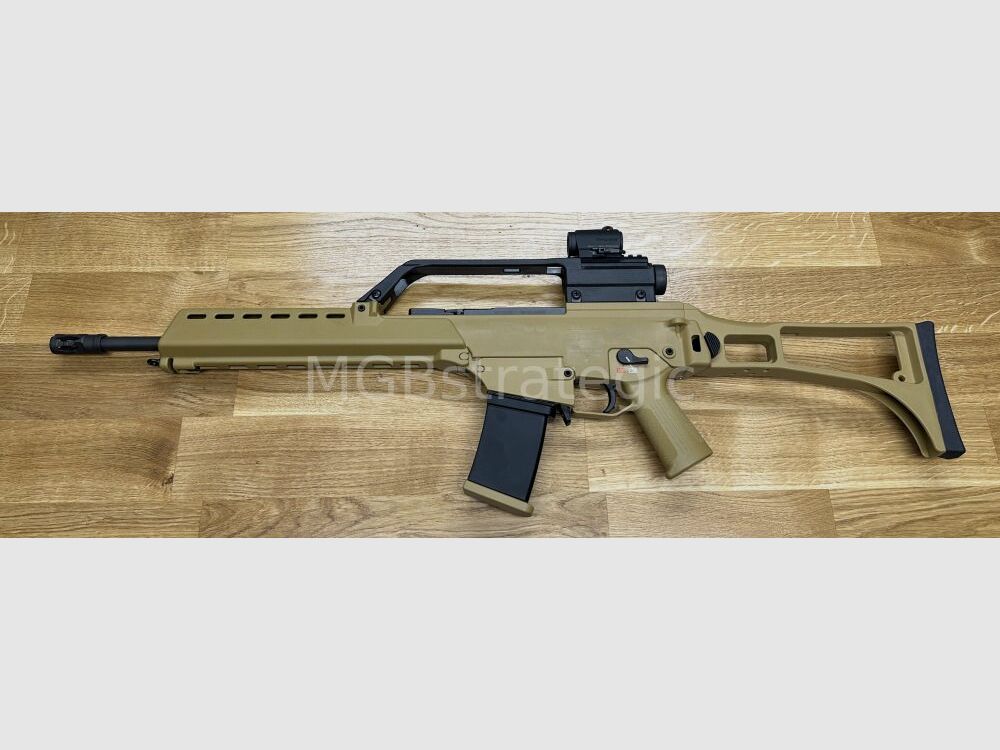 Heckler & Koch HK243 S SAR - Couleur sable - Le G36 civilement homologué pour le sport ! Couleur sable / avec 3x sangles de transport G36 d'origine et rail Picatinny