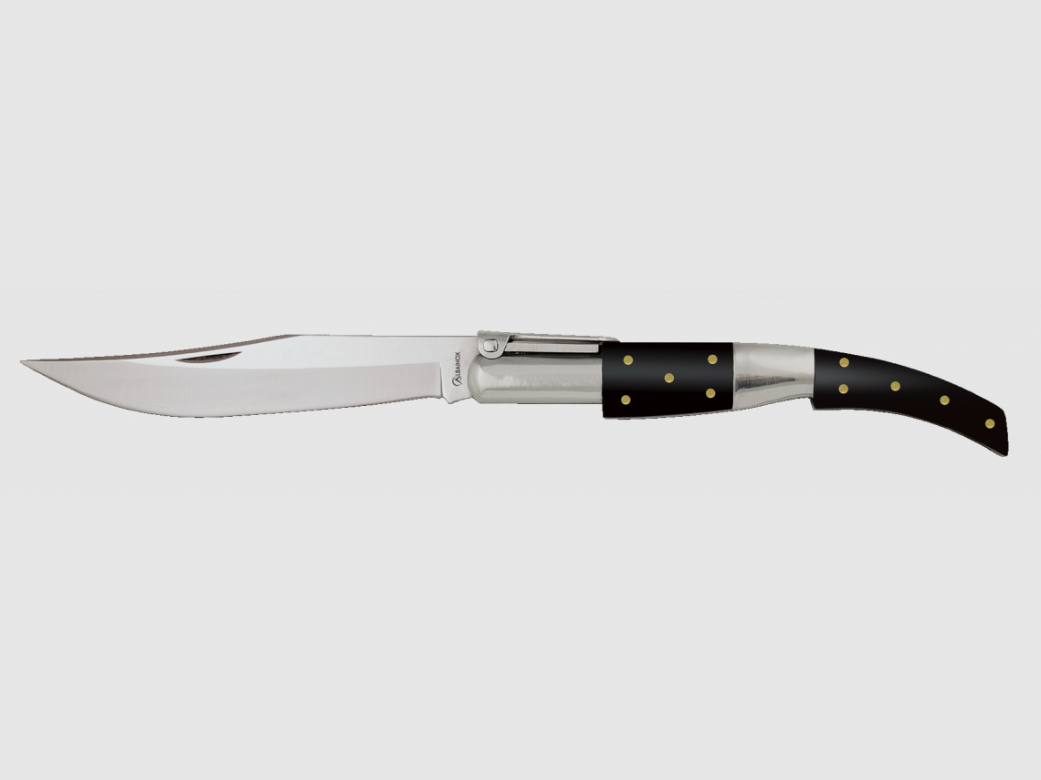 Arabisches Taschenmesser mit Ratsche Nr. 2, schwarzer Stamina-Griff