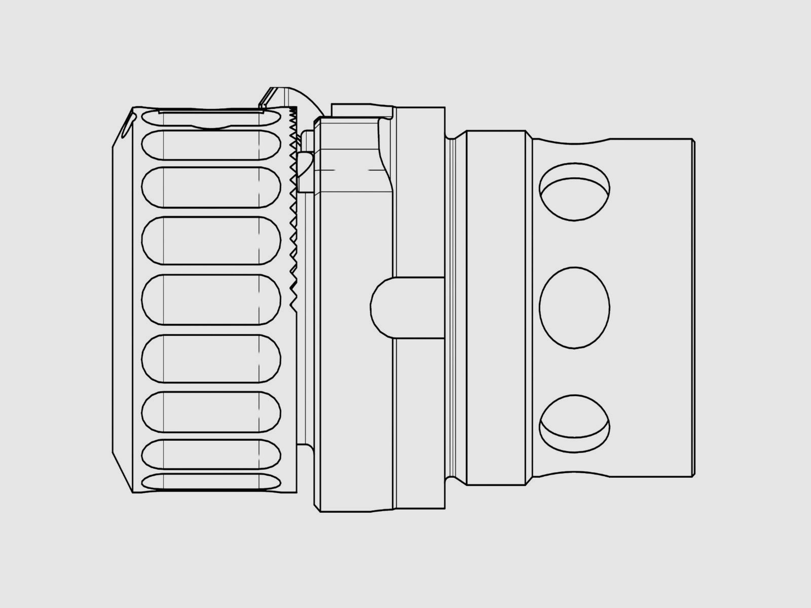 B&T - Adaptateur Print-X HUB QDR Rotex - TITAN - .223Rem - SD-HUB-QDR-556-TI