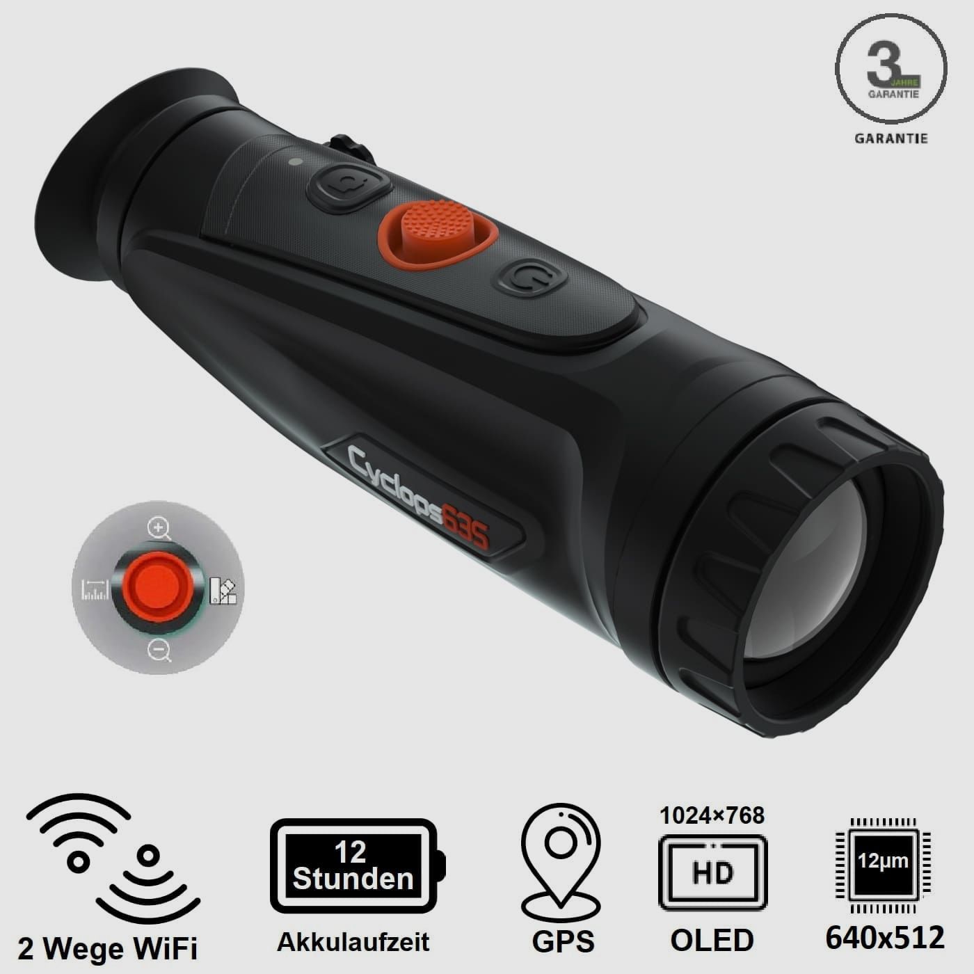 ThermTec Cyclops 635 V2 Modell 2022 - 640x512 Sensor