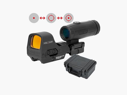 Holosun HS510C-HM3X Set Compleet Red Dot + Magnifier Systeem