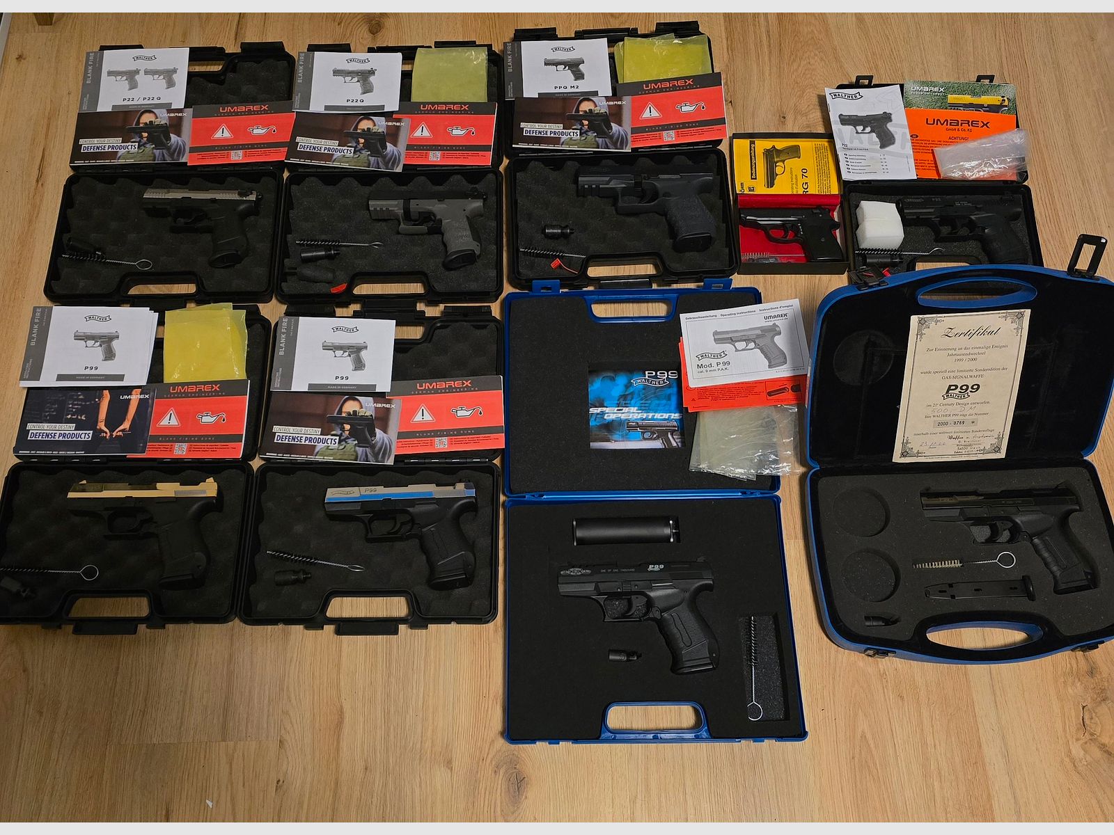 Schreckschusswaffen Walther Röhm P99 P22 Sonderedition RG70 
