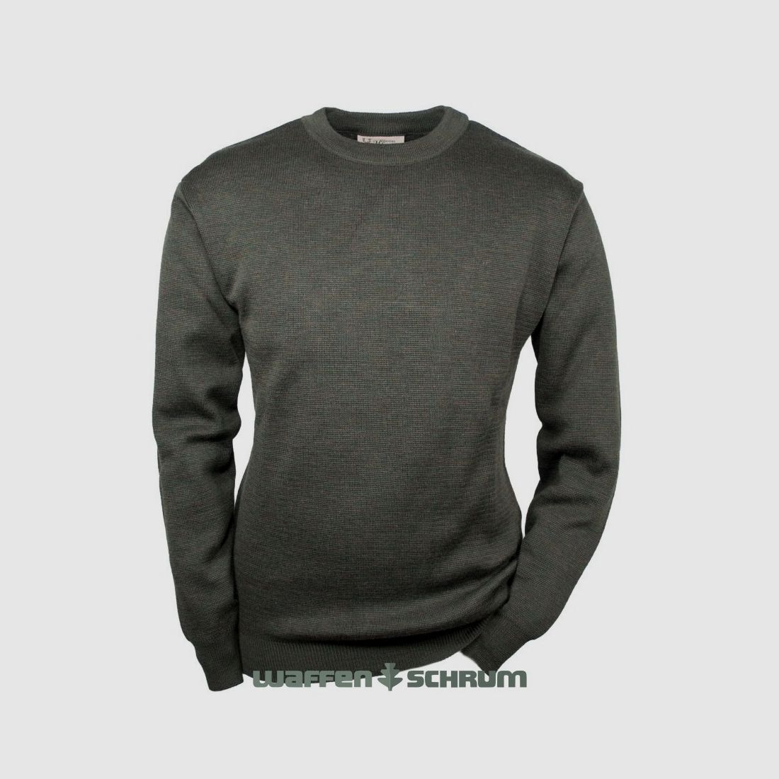 Hubertus Pullover Rundhals  Oliv