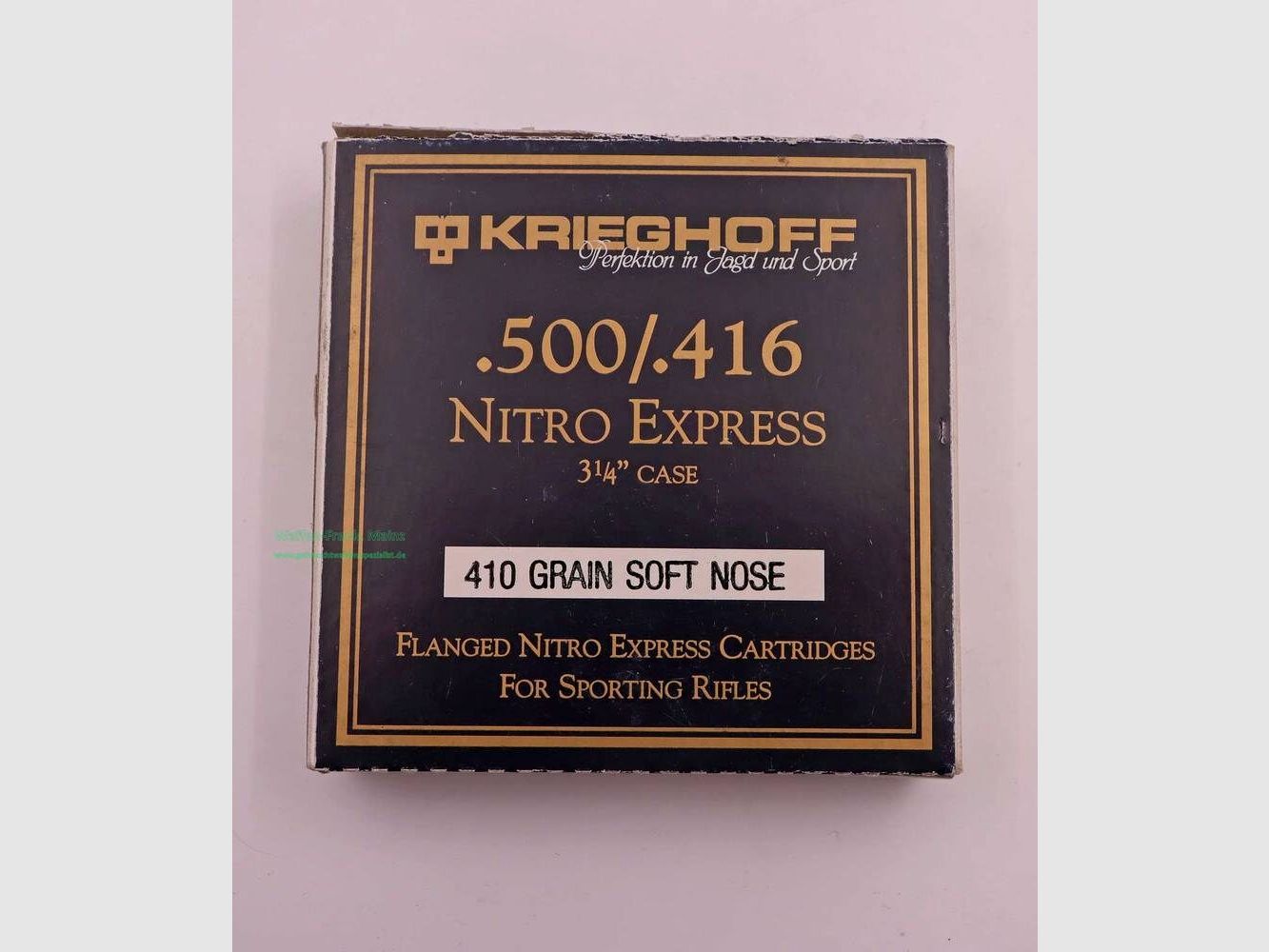 Wolfgang Romey Belgium Rifle Cartridges .500/.416 N.E. 3 1/4''
