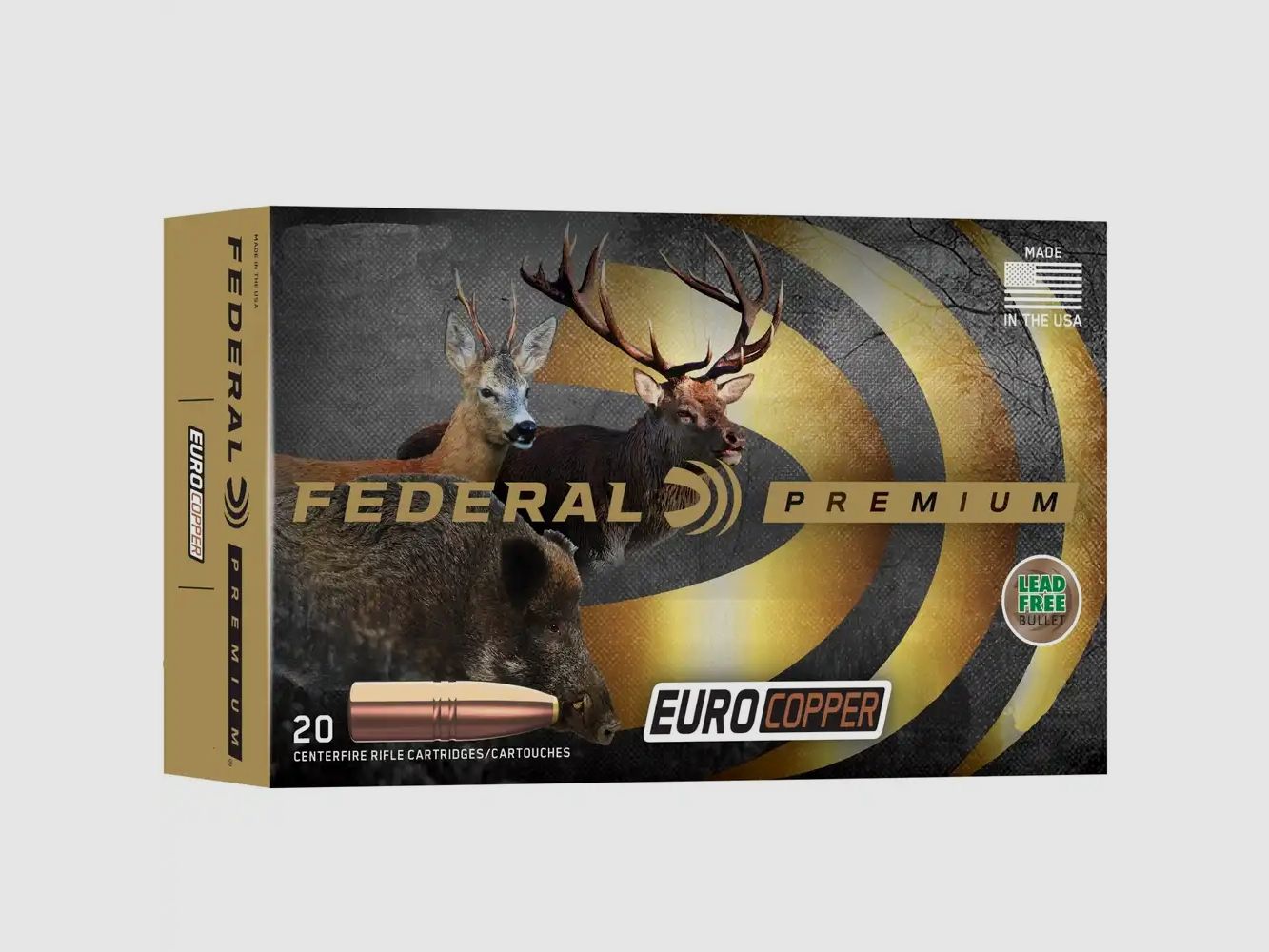 Federal Premium Euro Copper .243 Win. 80GR 20 Patronen
