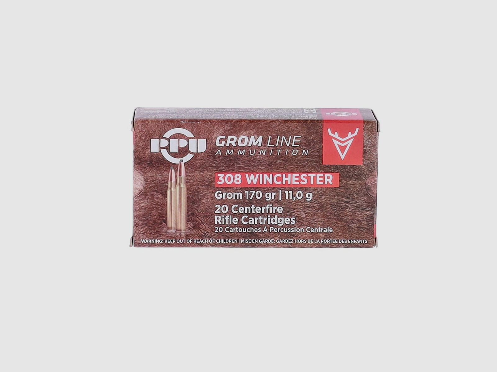 PRVI/PPU GROM .308 Win punta de plomo 170 gr. - 20 unidades