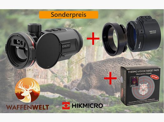 Hikmicro Thunder TQ35CL 3.0 im Komplett-Set mit Rusan MAR Adapter & Wärmebild-Zielpads
