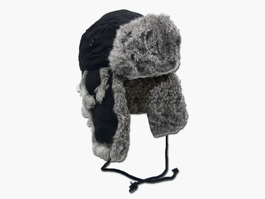MFH Sombrero de piel con piel de conejo - Gris / M