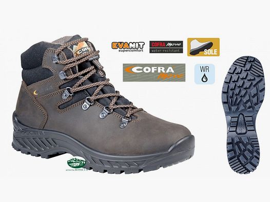 COFRA Pejo Polacco nubuck bruin/zwart