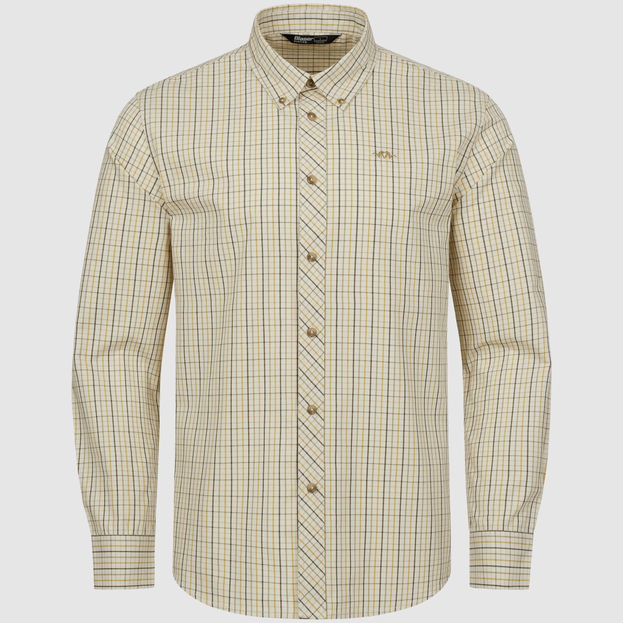 Blaser Herren Hemd Tristan 22 beige/gelb kariert