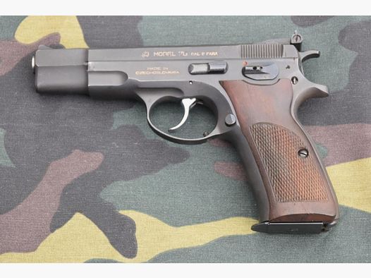 Pistole Sportpistole Matchwaffe Ceska CZ 75 Kal. 9 mm Luger, Uhersky Brod 1985, sehr schön!!!