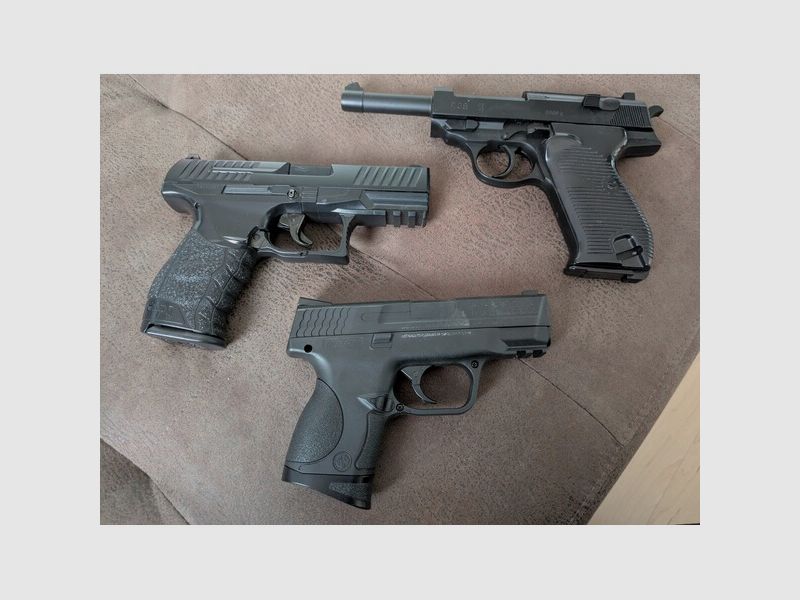 Federdruck, Pistolen. S&W, P38, Walther PPQ