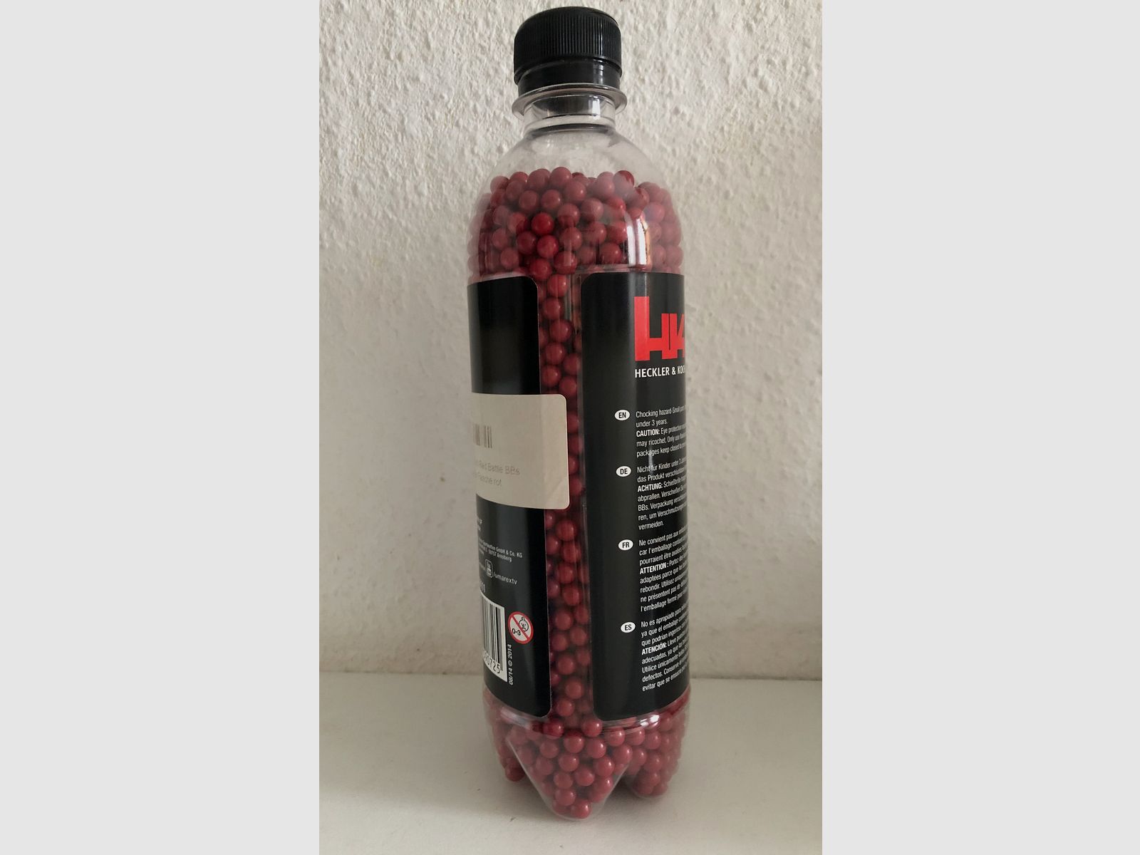 Heckler & Koch, Rote Battle BB's, Fles, 0, 25 g, geopende bijna volle fles (2700 stuks inhoud), Softair
