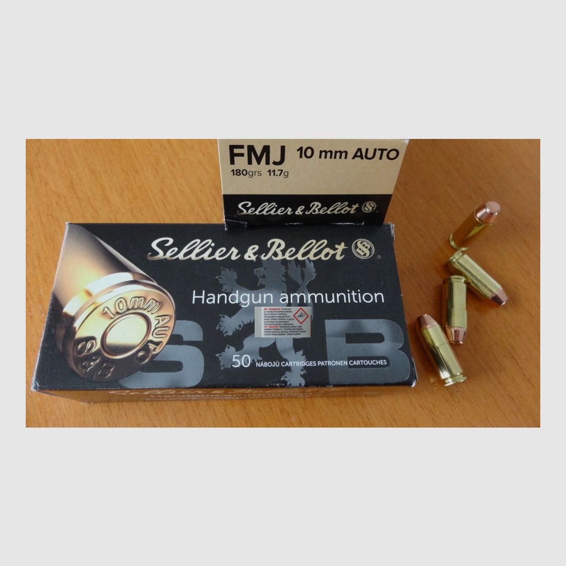 Sellier & Bellot 50 Patronen:Sellier & Bellot, Cal. 10mm Auto FMJ, Bild 1 von 2