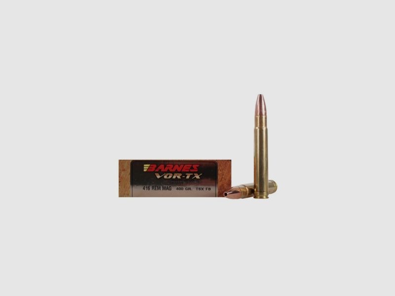 Barnes VOR-TX Safari .416 Rem. Mag. 400GR TSX Flat Base 20 cartucce