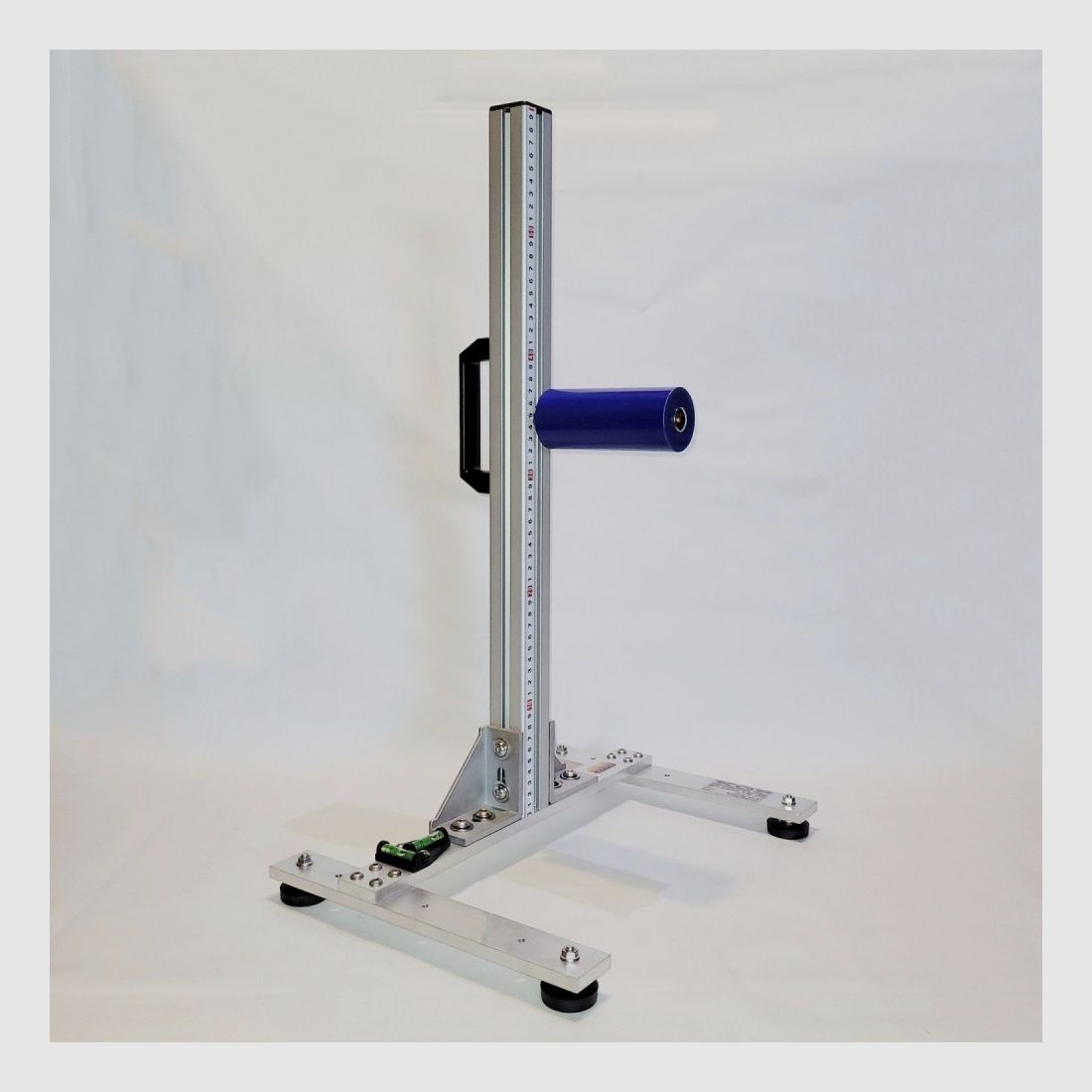 KGF Auflagestativ - Auflageständer Alu H-600-Pro mit Buchenholz-Auflage, Waage, Griff und Maßband