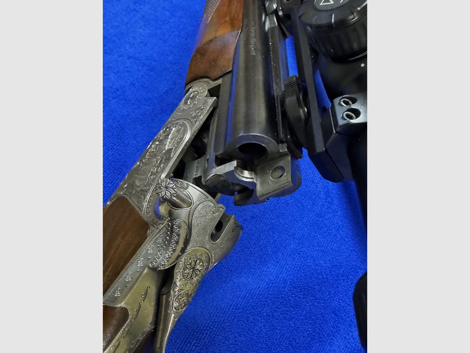 Merkel Doppelbüchsdrilling DR 961L avec lunette ZEISS Victory HT 3-12x56