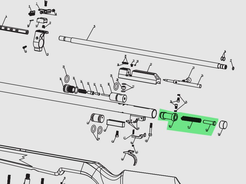 Kolben komplett fĂĽr Pressluftgewehr Diana Stormrider, Ersatzteil