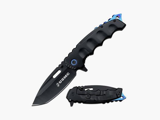USMC Battle Bud blue folding knife