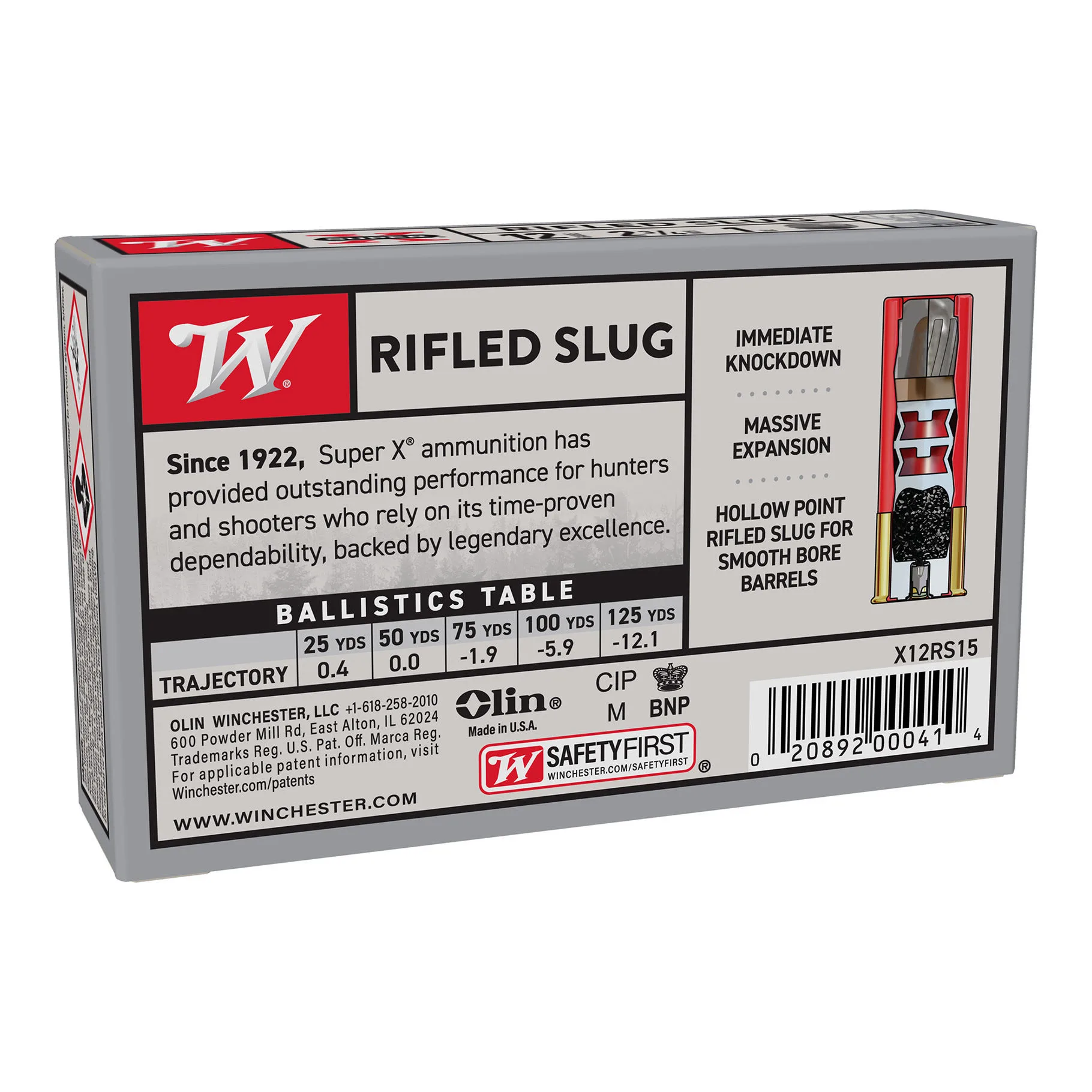 Winchester SUPER X SLUG – 12-76 – 28.00 – p 18,6mm, imagen 2 de 8