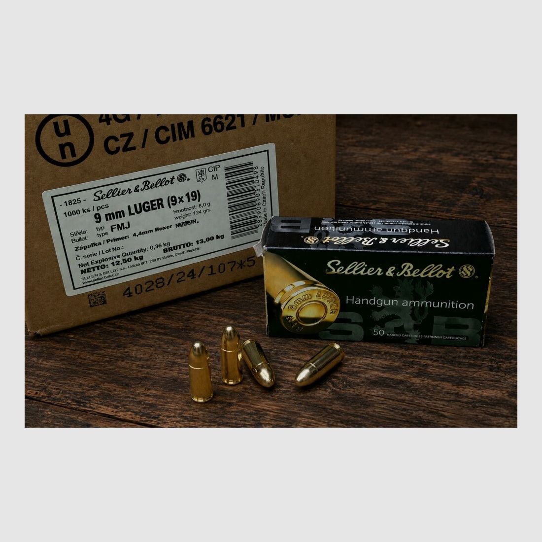 S&B Sellier & Bellot 124grs FMJ