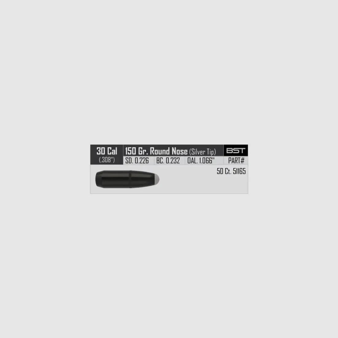 Geschosse Nosler Ballistic Silvertip .30-30 cal, dia .308, 150grs, Bild 2 von 2