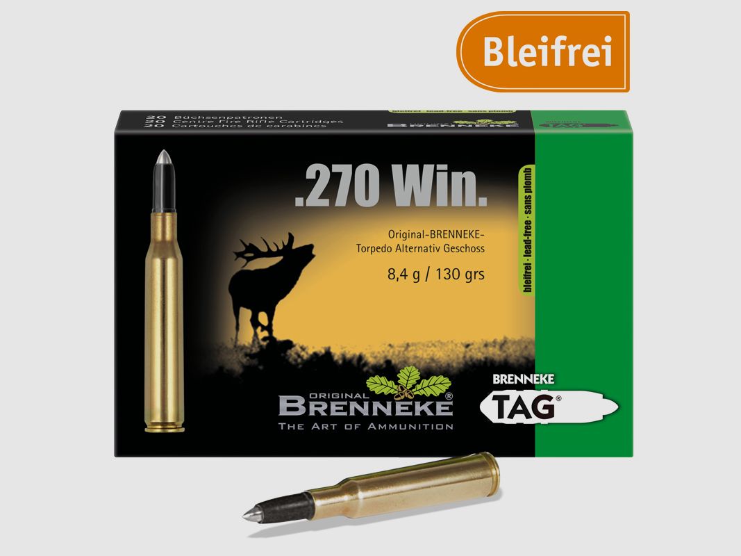 Brenneke .270 Win. 130GR TAG 20 patronen